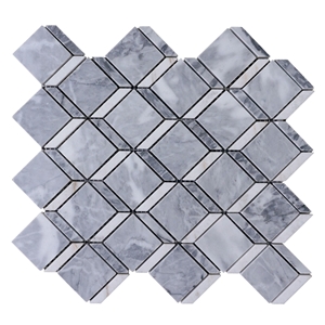 Cubic Square Grey White Natural Marble Fashion