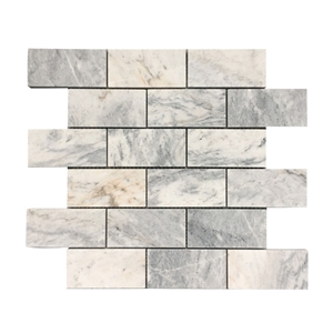 Grey Brick 2x4inch Natural Marble Mosaic