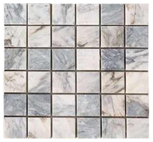 Moorland Grey Square Natural Marble Mosaic 48mm