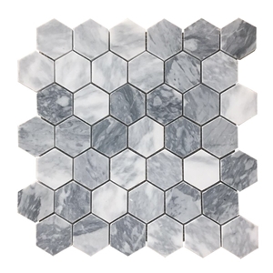 Mosaico De Mármol Hexagonal Grey Hexagon Marble