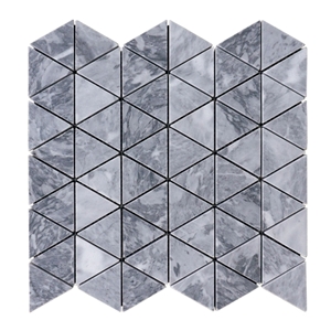 Triangle Grey Natural Marble Mosaic Wall Floor