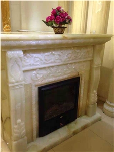 Cheap Chinese Hand Carved Stone Fireplace