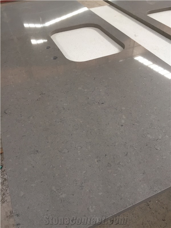 China Quartzite Kitchen Countertops Grey Tops