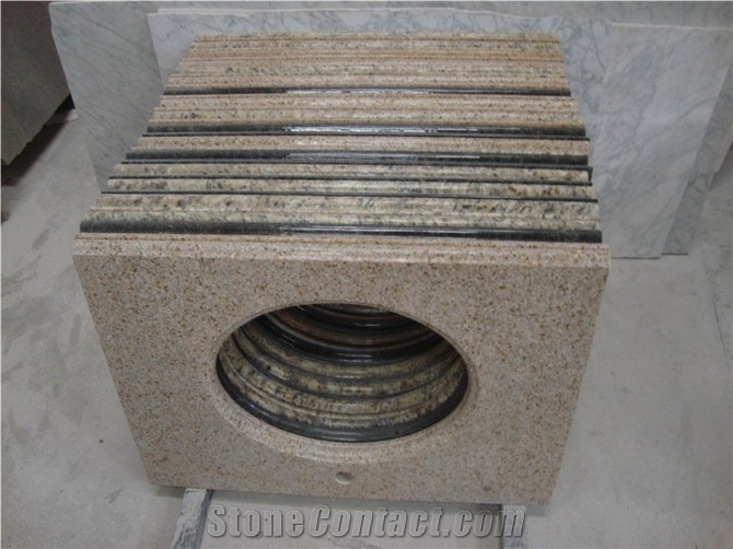 Custom Polished Granite Bathroom Countertops