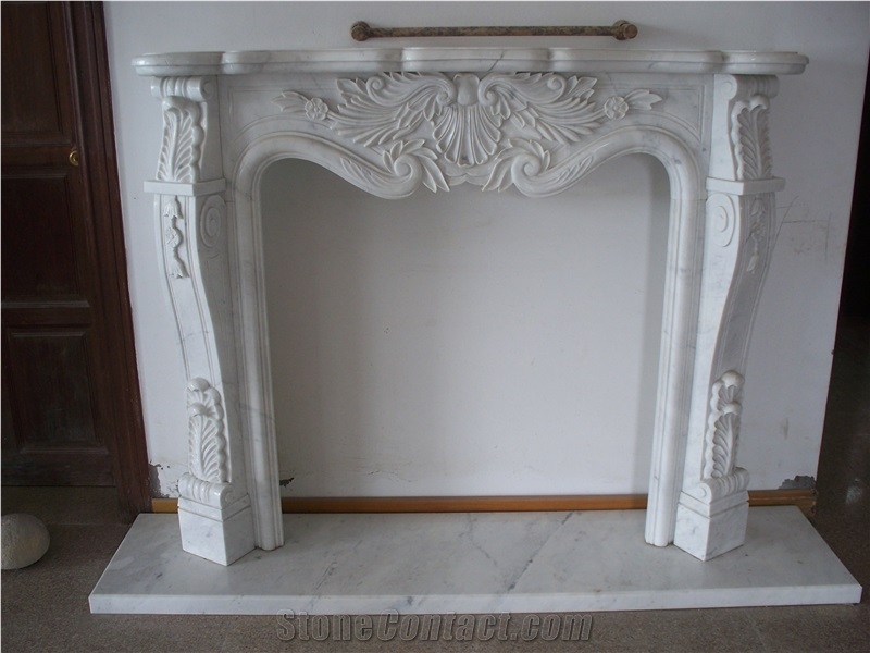 Customized Sculpture Stone Fireplace High Quality