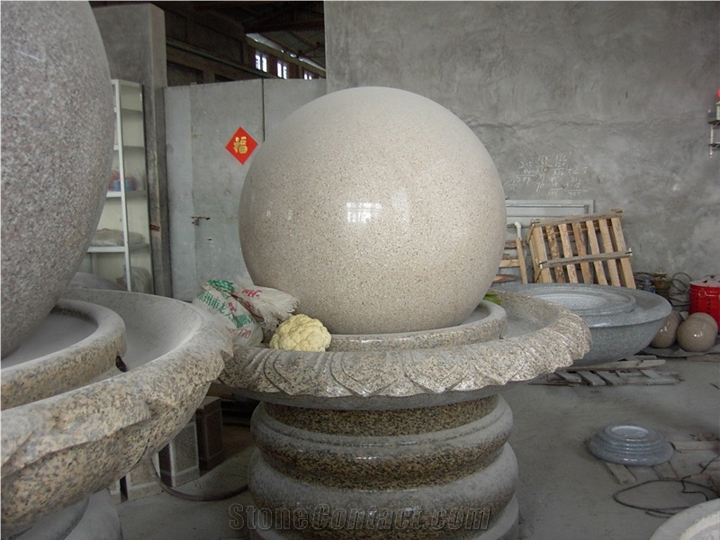 Designer Landscaping Ball Fountain Granite