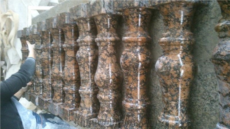 Hand Carved Natural Stone Staircase Balustrade