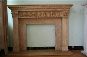 High Quality Indoor Decorated Marble Fireplace
