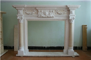 High Quality Indoor Decorated Marble Fireplace
