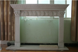 Hot Sale Handcarved Natural Stone Fireplace Mantel