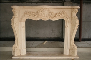 Hot Sale Handcarved Natural Stone Fireplace Mantel