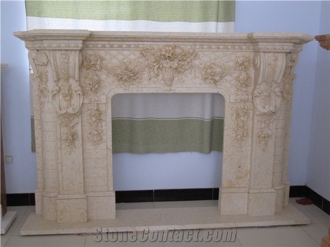 Indoor Decorated High Quality Marble Fireplace