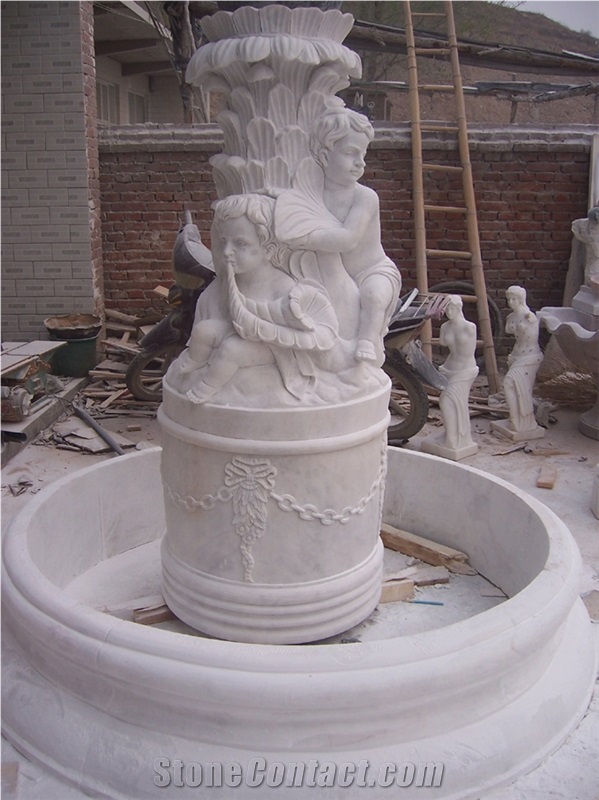 Large Sculptured Outdoor Marble Fountains on Sale