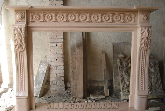 Luxury Hand Carved Begin Stone Firplace
