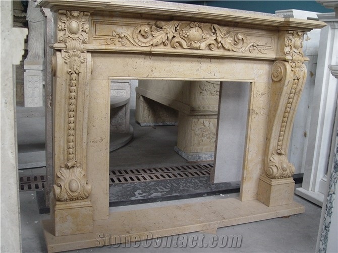 Outdoor & Indoor Victorian Style Fireplace Mantel