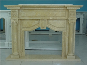 Popular French Style Natural Stone Fireplace