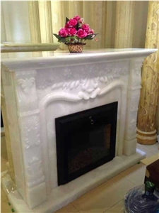 Sculpture Mantel Fireplace Handcarved Fireplace