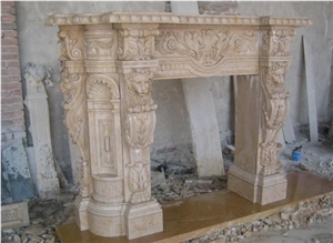 Sculpture Statue Fireplace Mantel Hand Carved