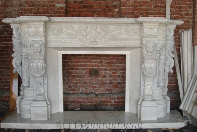 Sculpture Statue Fireplace Mantel Hand Carved