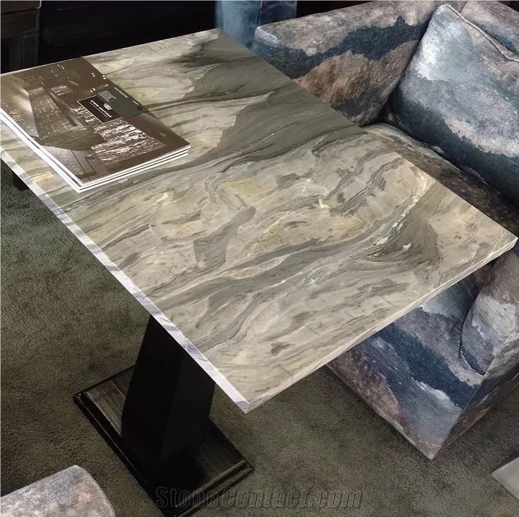Altius Marble Bookmatch Reception Countertops