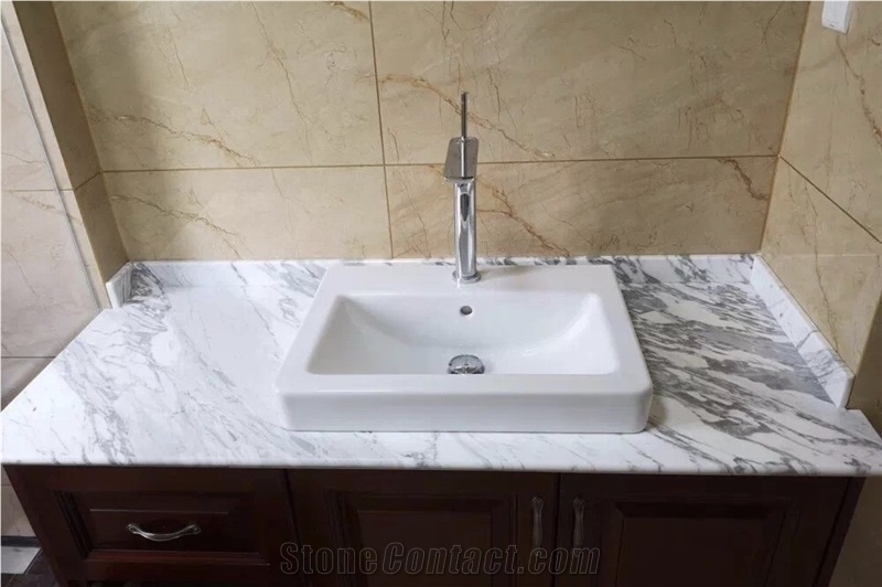 Bianco Persia Marble Bathroom Vanity Tops