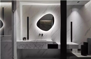 Blanco Veneciano Marble Bathroom Vanity Top