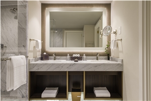 Kavaklidere White Marble Bathroom Vanity Tops