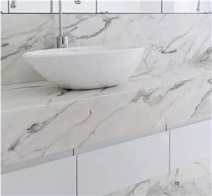 Kavala White Marble Bathroom Vanity Tops
