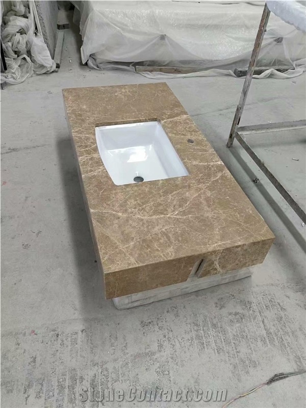 Macedonian White Marble Bathroom Countertops