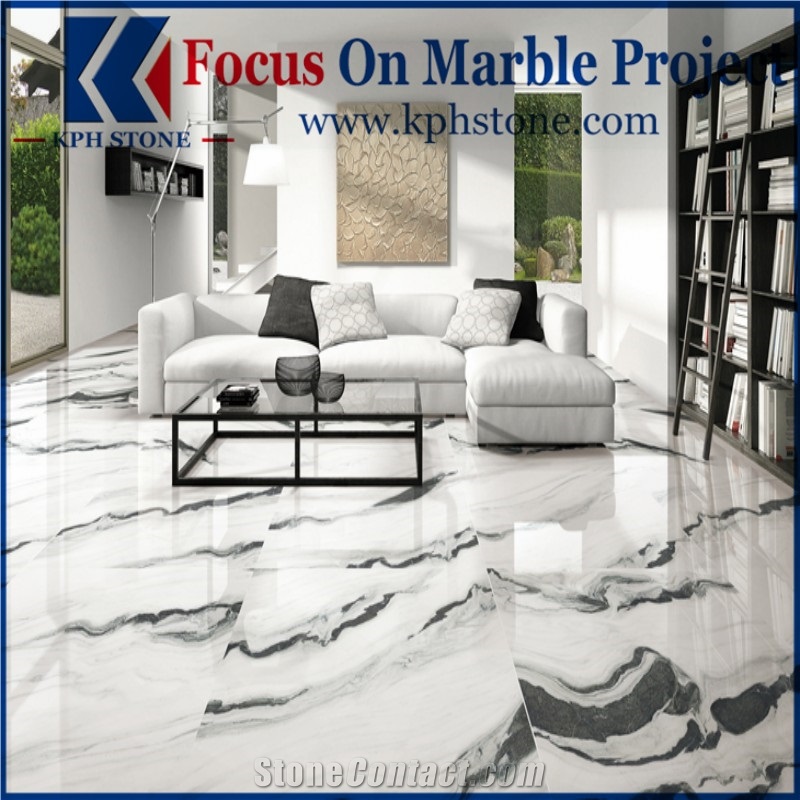 Panda White Marble for Lobby Tiles