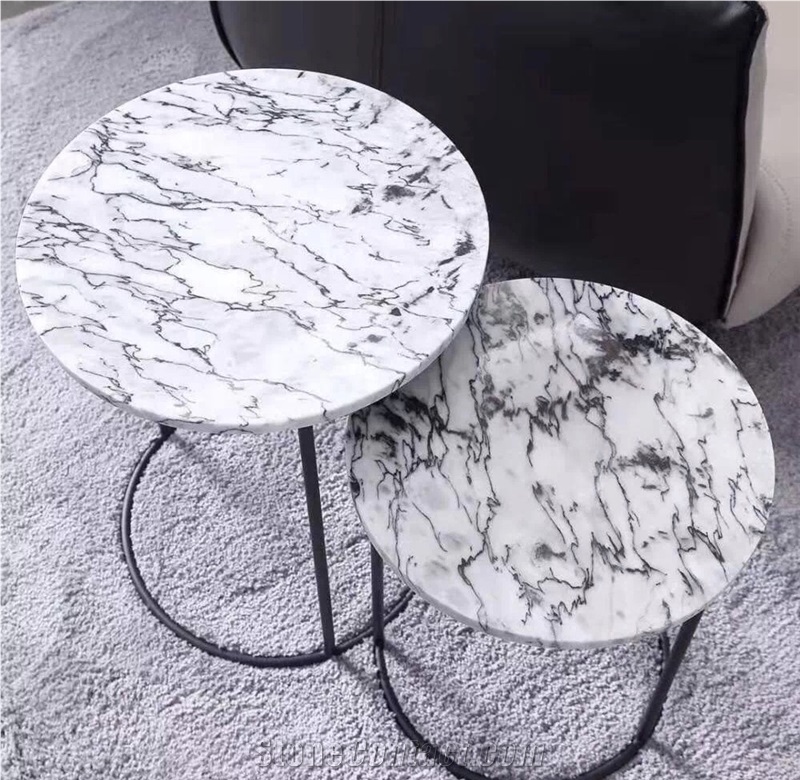 Spider White Marble Cafe Table Tops Countertops