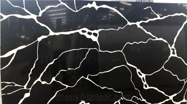 China Engineer Quartz Slab Marble Calacatta