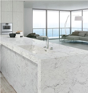 Kitchen Countertops Carrara White Quartz Stone