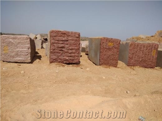 Ilkal Red Granite Block, India Red Granite