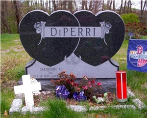 Upright Monuments, Double Heart Headstone