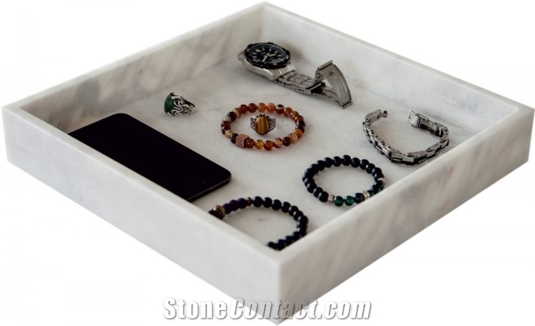 Afyon White Marble Jewelry Bowl