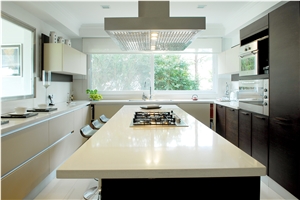 Intecstone Ivory Quartz Kitchen Countertops