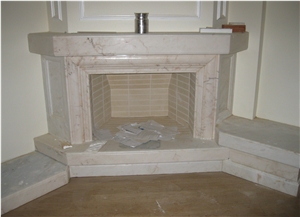 White Mist Marble Fireplaces
