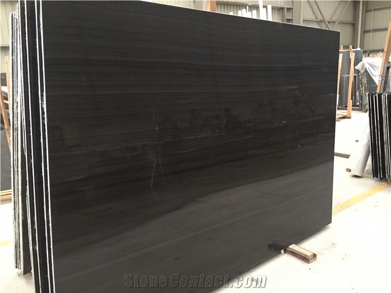 Black Wooden Vein Marble for Wall Cladding