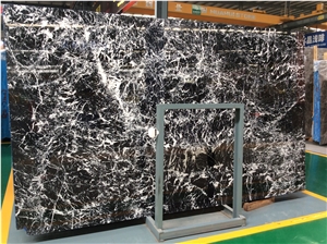 Snow Black Marble for Floor Application