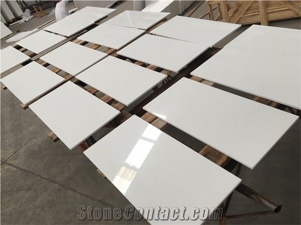 Artificial White Nano Crystallized Glass Stone Tiles