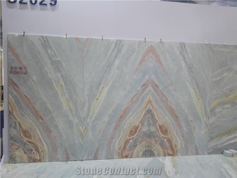 Fantasy River Blue Mabrle Slab,Glossy Wall Covering Panel,Azul River Marble Tiles