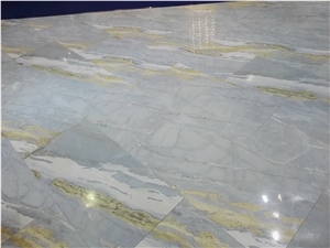 Fantasy River Blue Mabrle Slab,Glossy Wall Covering Panel,Azul River Marble Tiles
