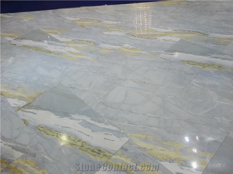 Invisible Fantasy River Blue Marble Slab
