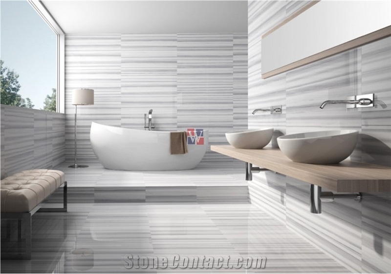 Marmara White Marble Tile Bathroom Wall,Floor