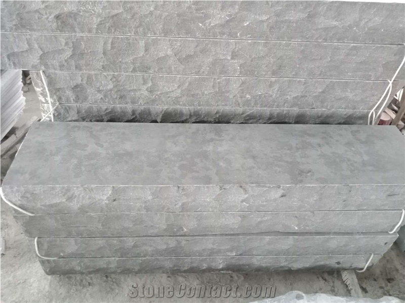 Blue Limestone Steps with Natural Split Side