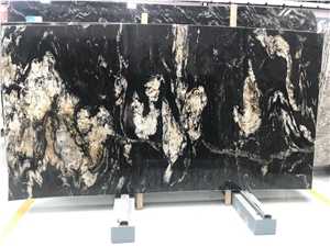 Beautiful Black Titanium Granite Slab