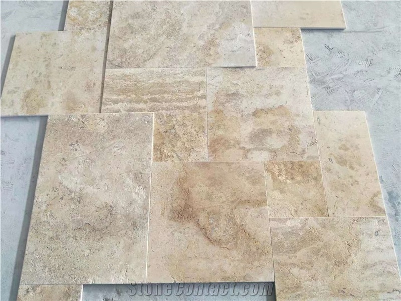 Beige Limestone Versailles Pattern