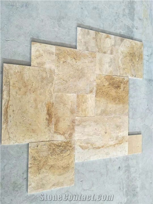 Beige Limestone Versailles Pattern