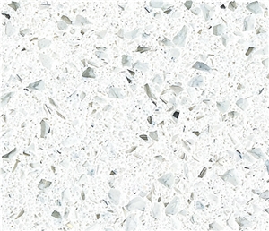 Chinese Crystal White Quartz Slab Artificial Stone